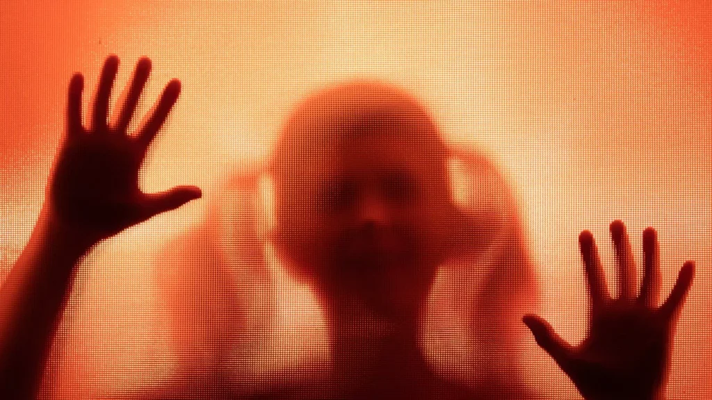 shadowy figure child behind glass horror backgr 2023 11 27 05 02 19 utc