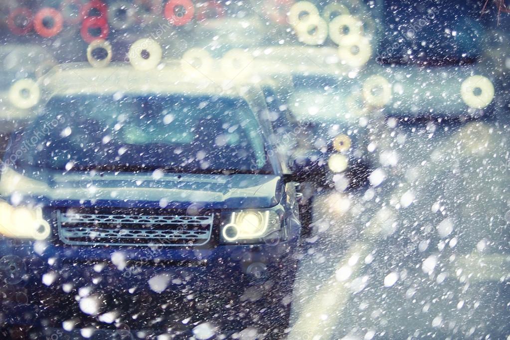 depositphotos 87262364 stock photo snow in the city background