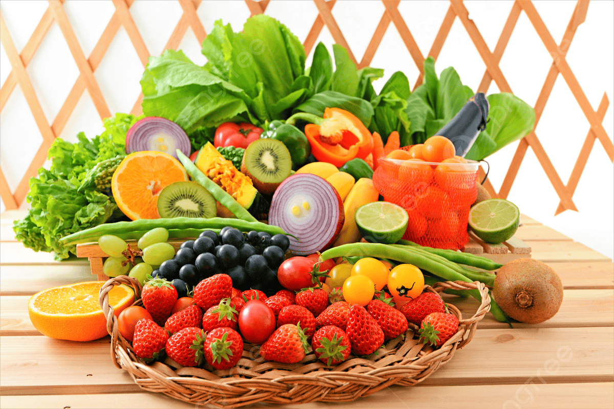 pngtree fruit basket with vegetables and fruits picture image 1673934