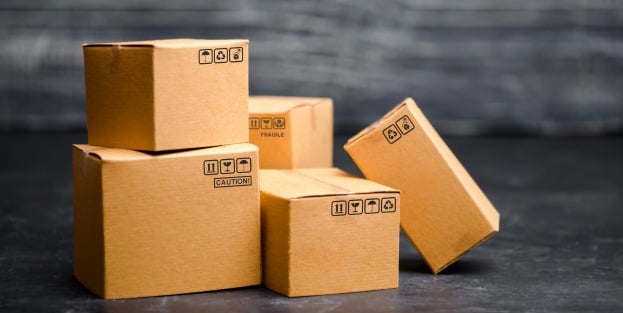 cardboard boxes concept packing goods sending orders customers 72572 513
